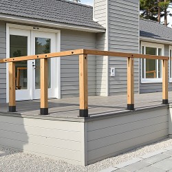 Pylväspohja hiiliteräs sisämitta 92 x 92 mm 4 kpl musta pergola terassikaiteisiin