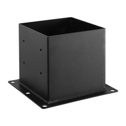 Pylväspohja hiiliteräs sisämitta 92 x 92 mm 4 kpl musta pergola terassikaiteisiin