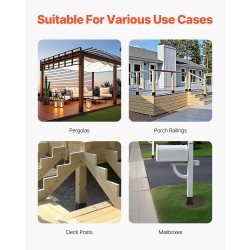 Pylvästuki hiiliterästä sisämitta 142 x 142 mm 4 kpl musta terassille