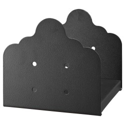 Pylväskannake puupylväille hiiliterästä pulverimaalattu sisämitta 200x190 mm 2 kpl