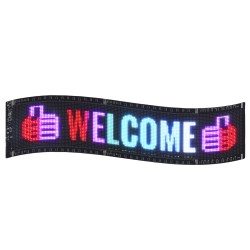 LED mainoskyltti ohjelmoitava täysvärinen P5 vierivä 83 5x20 cm Bluetooth sovellus