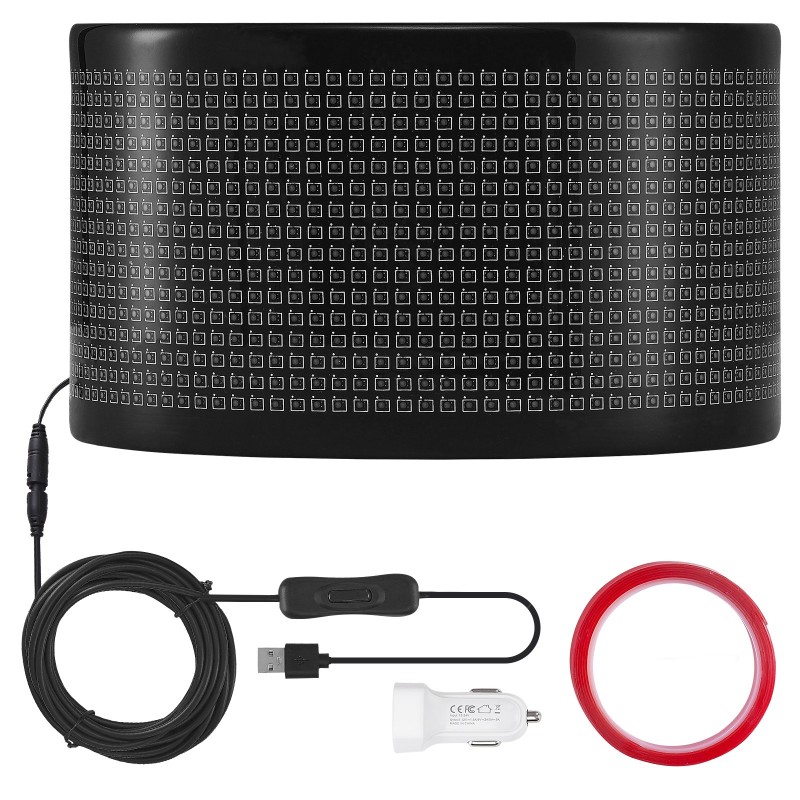 Ohjelmoitava täysvärinen P5 LED-tekstitaulu 38x10 cm muokattava teksti Bluetooth-sovellusohjaus