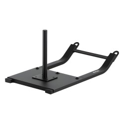 Teräksinen voimareki vetoharjoitteluun musta valjaiden kanssa 25 ja 51 mm levypainoille yhteensopiva