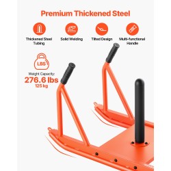 Voimareki Q235 teräs 25 ja 51 mm levypainoille oranssi valjaat mukana