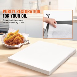 Uppopaistimen suodatinpaperi 100 arkkia 490 x 410 mm ammattikäyttöön