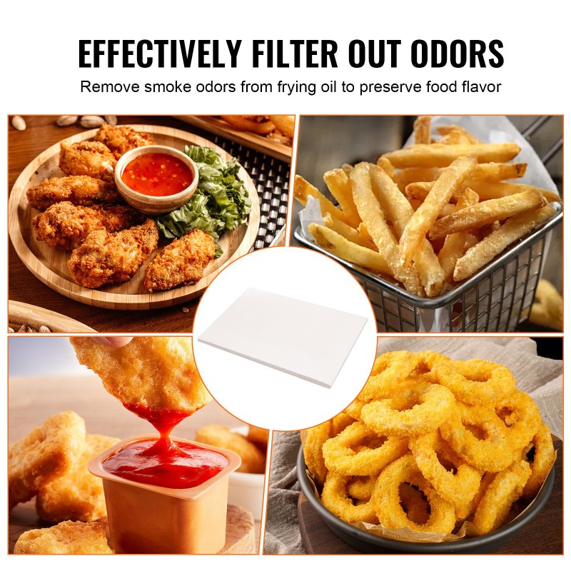 Friteerausöljyn suodatinpaperi 100 arkkia koko 653 x 430 mm yhteensopiva 55L suodatuslaitteelle