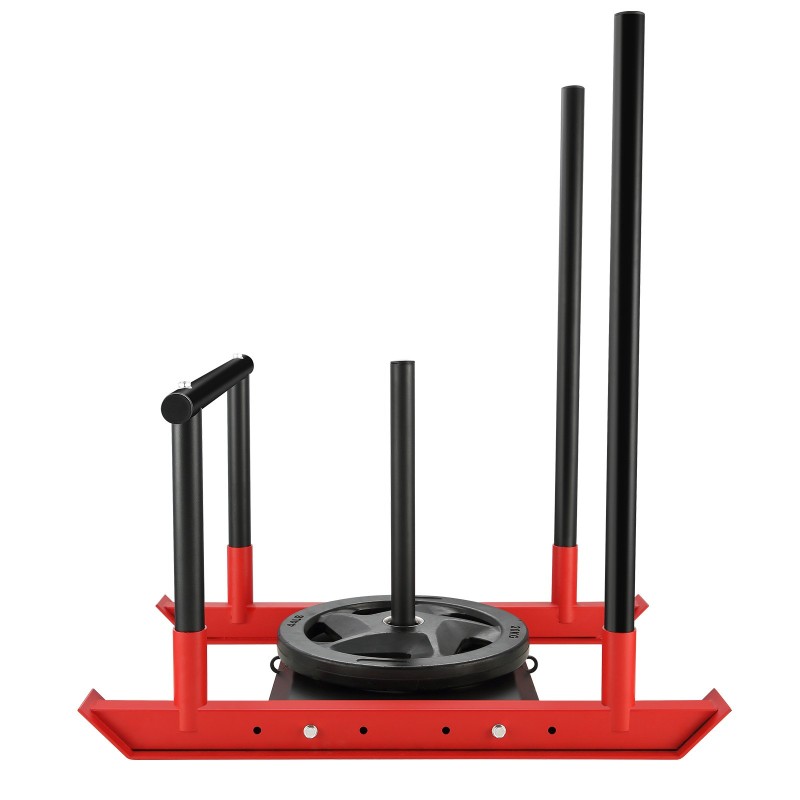 Voimaharjoittelukelkka teräsrunkoinen 227 kg kantavuus sopii 1 ja 2 tuuman levypainoille