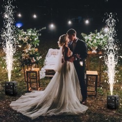 Kylmäsädeefektikone 500W alumiiniseosrunko DMX ja langaton ohjaus säädettävä 2-4 m lavakäyttöön