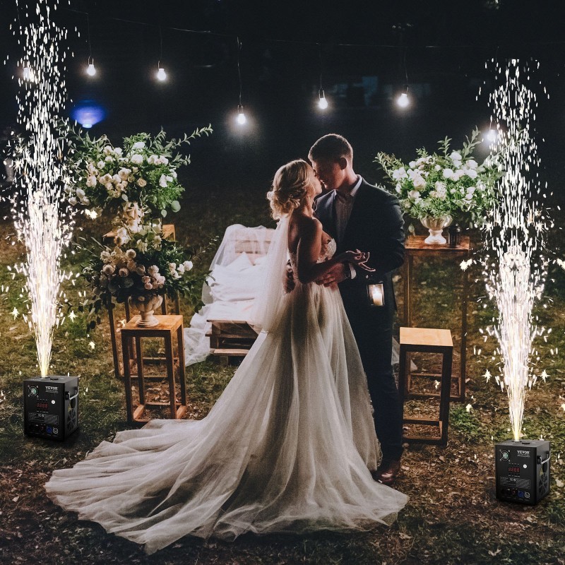 Kylmäsädeefektikone 500W alumiiniseosrunko DMX ja langaton ohjaus säädettävä 2-4 m lavakäyttöön