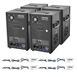 Kylmäkipinäkoneet 4 kpl 700W säädettävä 2–5 m alumiiniseosrunko DMX-ohjaus