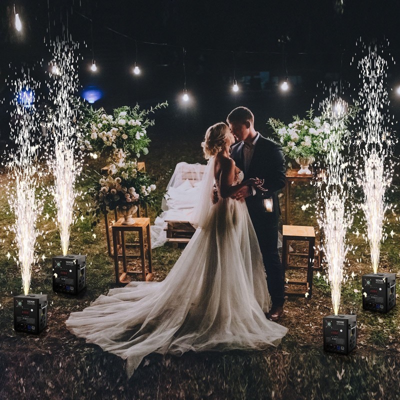 Kylmäkipinälaite 4 kpl 500 W alumiinikotelo säädettävä 2–4 m lavakäyttöön