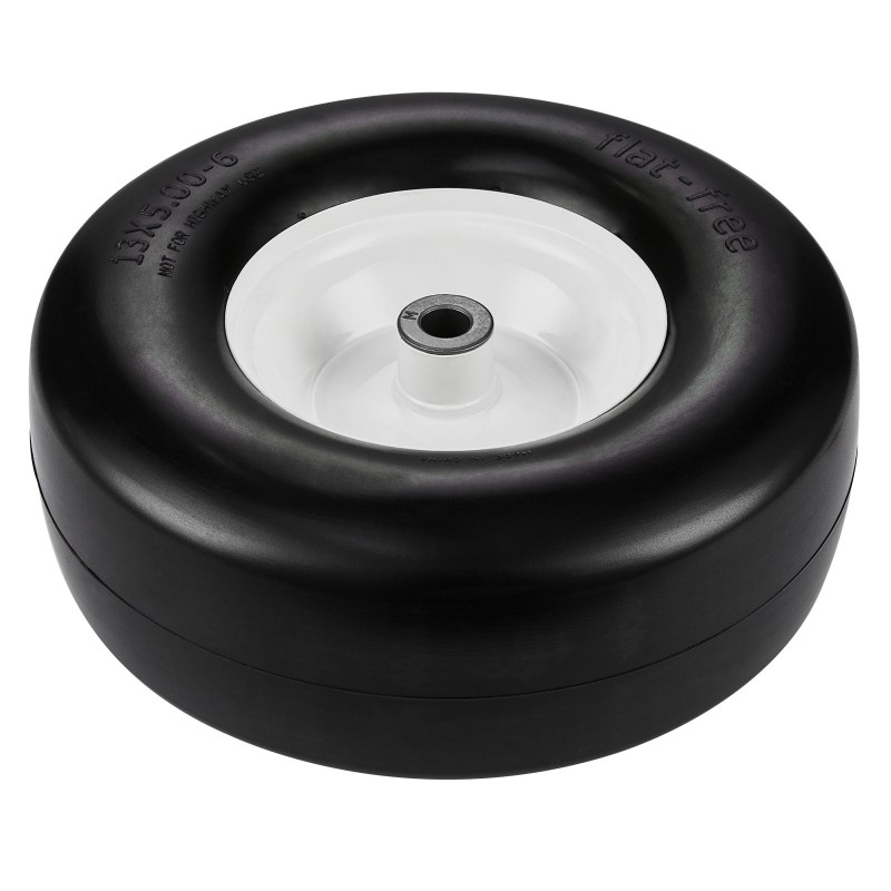 Ruohonleikkurin täysin puhkeamattomat kiinteät PU-renkaat 13x5-6 tuumaa 2 kpl vanteilla