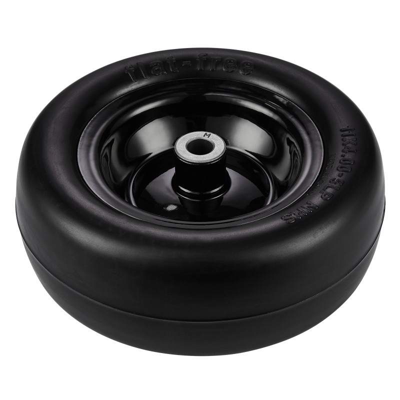 Ruohonleikkurin täytettömät PU-renkaat 11x4-7 tuumaa 2 kpl teräsvanteella