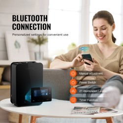 Tuoksudiffuuseri ilmanvaihtoon 180 ml kylmäsumutus langaton ohjaus vesivapaa ruostumatonta terästä ja lasia