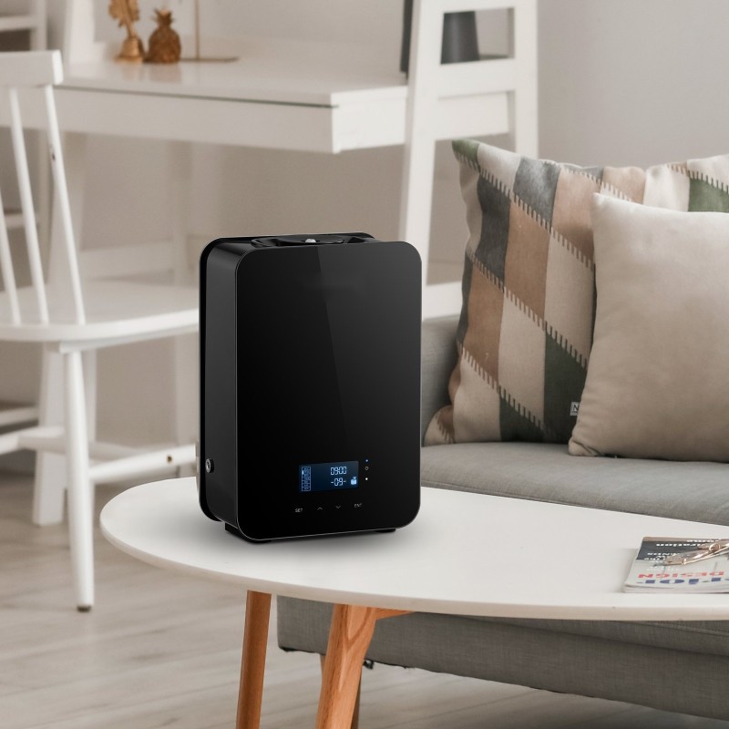 Tuoksudiffuuseri ilmanvaihtoon 180 ml kylmäsumutus langaton ohjaus vesivapaa ruostumatonta terästä ja lasia