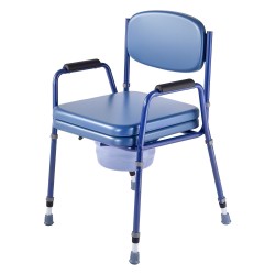 Yöpöytävessa kolmitoiminen säädettävä korkeus 181 kg kantavuus pehmustettu istuin ja selkänoja