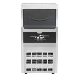 Kaupallinen jääpalakone ruostumaton teräs 41 kg vuorokaudessa 11 kg varasto 45 jääpalaa