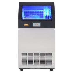 Jääpalakone kevyeen kaupalliseen käyttöön 45 kg vuorokaudessa 15 kg säiliö ruostumatonta terästä