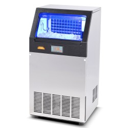 Jääpalakone kevyeen kaupalliseen käyttöön 45 kg vuorokaudessa 15 kg säiliö ruostumatonta terästä