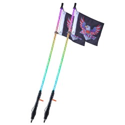 LED-piiska 2 kpl 1230 mm 360° spiraali IP67 12–24 V maastoajoneuvoihin