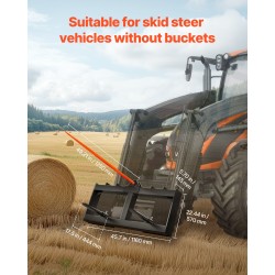 Paalikeihäs 1250 mm jousiterästä 725 kg kantavuus kaksi 430 mm tukikeihää traktoriin