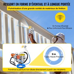 Ilmaton maalisumutin harjaton 1800 wattin moottori 9m letku seinille puulle ja metallille