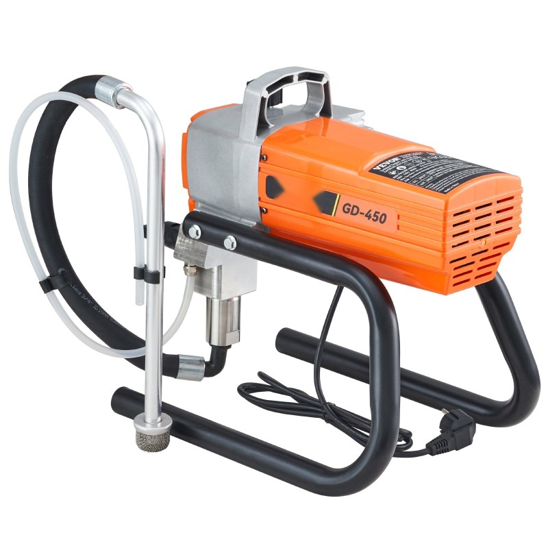 Airless-maaliruisku 600W harjaton moottori 3000PSI 9m letku 0.5m jatkovarsi