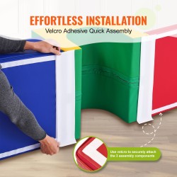 Pehmeä vaahtomuovinen kiipeilytunneli kolmeosainen portailla ja liukumäellä sisäleikkeihin yli kolmivuotiaille