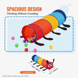 Kiipeilytunneli polyesterikankaasta teräslankatuella monivärinen taitettava sisä ja ulkokäyttöön