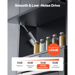 Lineaaritoimilaite 12V alumiinirunko 101,6 mm isku 1000N 15 mm/s IP54 säädettäviin pöytiin