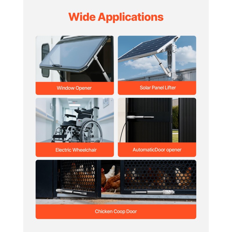 Lineaaritoimilaite 12V alumiinirunko 101,6 mm isku 1000N 15 mm/s IP54 säädettäviin pöytiin