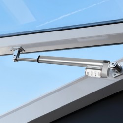 Lineaaritoimilaite 12V 250 mm iskunpituus 1000N 15 mm/s alumiiniseosrunko IP54 kiinnityskannattimella