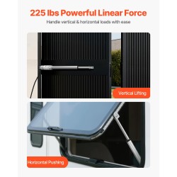 Lineaaritoimilaite 12V 1000N 203mm iskunpituus 15mm/s IP54 alumiinirunko