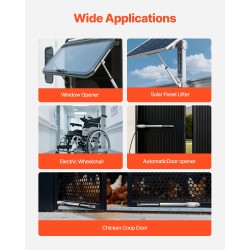 Lineaaritoimilaite 12V 1000N 203mm iskunpituus 15mm/s IP54 alumiinirunko