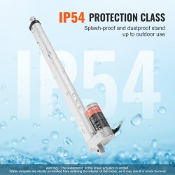 Lineaaritoimilaite 12 V 400 mm 1500 N työntövoima IP54 alumiinirunko