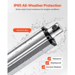 Lineaaritoimilaite 12 V alumiiniseos IP65 101,6 mm iskunpituus 3000 N asennuskannakkeilla