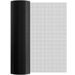 Teräsverkkorulla galvanoitu musta vinyylipinnoitettu 910 x 15240 mm kanaloihin ja puutarhaan