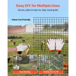 Hitsattu sinkitty rautalankaverkko PVC-vinyylipinnoitteella 183 cm ja 30,4 m 0,5 tuuman silmäkoko