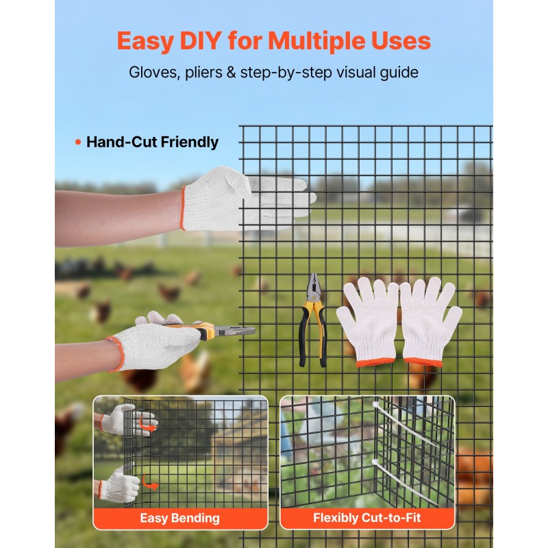 Hitsattu galvanoitu PVC-pinnoitettu rautaverkko 61 cm 15,2 m 0,5 tuuman silmäkoko