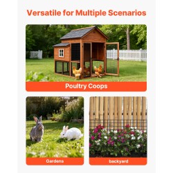 Hitsattu galvanoitu PVC-pinnoitettu rautaverkko 61 cm 15,2 m 0,5 tuuman silmäkoko