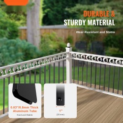 Alumiinikaidetangot ontto 750 millimetriä mattamusta 51 kpl ruuveilla