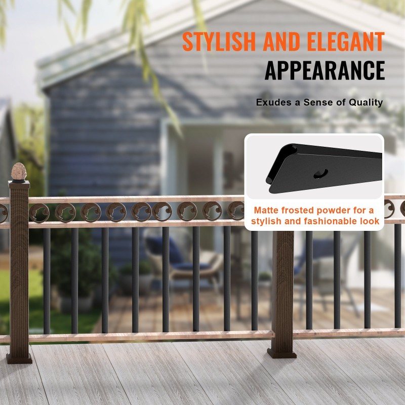 Alumiinikaidetangot ontto 750 millimetriä mattamusta 51 kpl ruuveilla