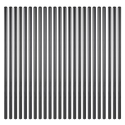 Alumiiniset pyöreät kaidepinnat 51 kpl 19 mm 660 mm mattamusta