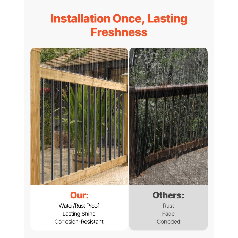 Alumiiniset pyöreät kaidepinnat 51 kpl 19 mm 660 mm mattamusta