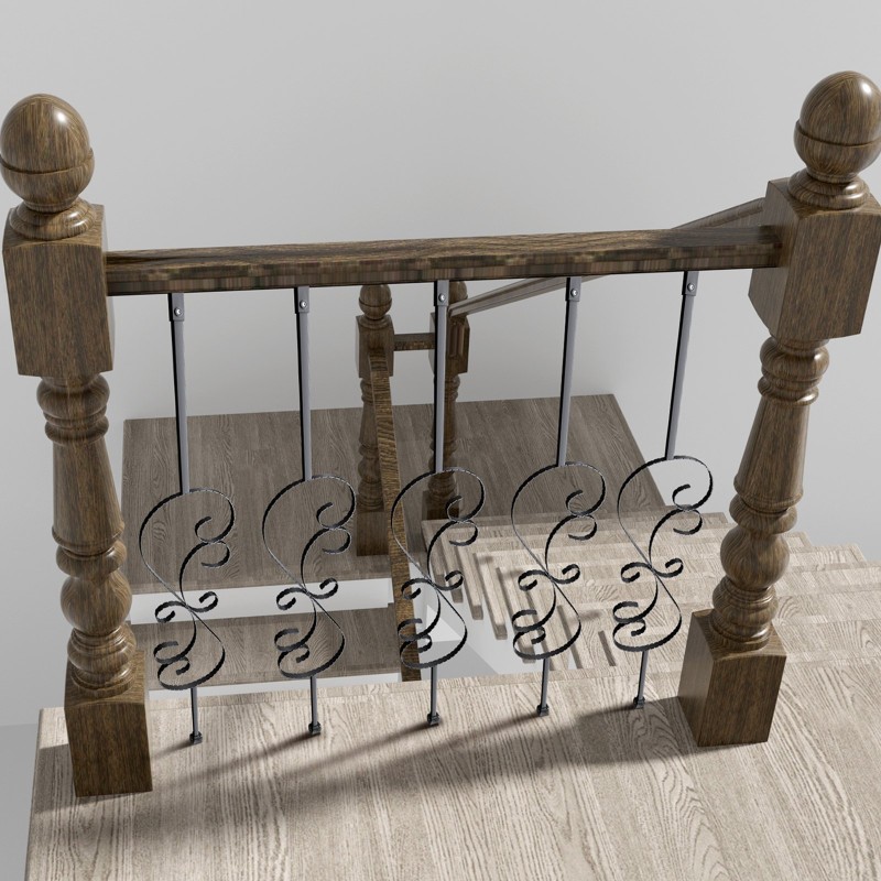 Kaidepylväät galvanoitua terästä 1118 mm 5 kpl mattamusta S-muotoiset