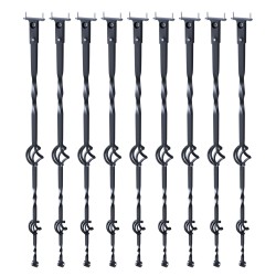 Galvanoitu teräs kaidetanko ontto 1122 mm 56x56 mm 10 kpl