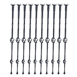 Galvanoitu teräs kaidetanko ontto 1122 mm 56x56 mm 10 kpl