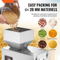 Jauhe- ja rakeentäyttökone puoliautomaattinen 10–500 grammaa elintarvikekäyttöön 304-ruostumaton teräs