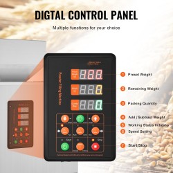 Jauhe- ja rakeentäyttökone 1–200 g puoliautomaattinen 304-ruostumaton terässäiliö pulloihin ja pusseihin