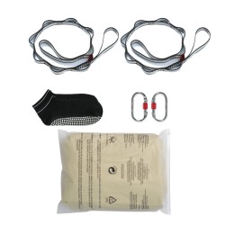 Ilmailujoogariippumatto nailonkangas 100 g/m² 4 x 2,8 m kulta kiinnityspaketti mukana